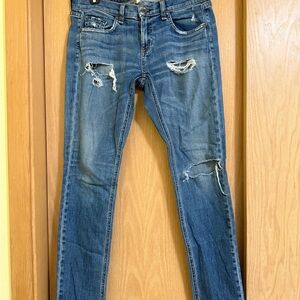 rag & bone Distressed Skinny Blue Jeans